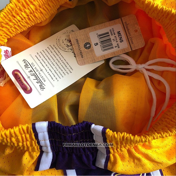 Short Los Angeles Lakers Mitchell & Ness 2009-10 Jaune